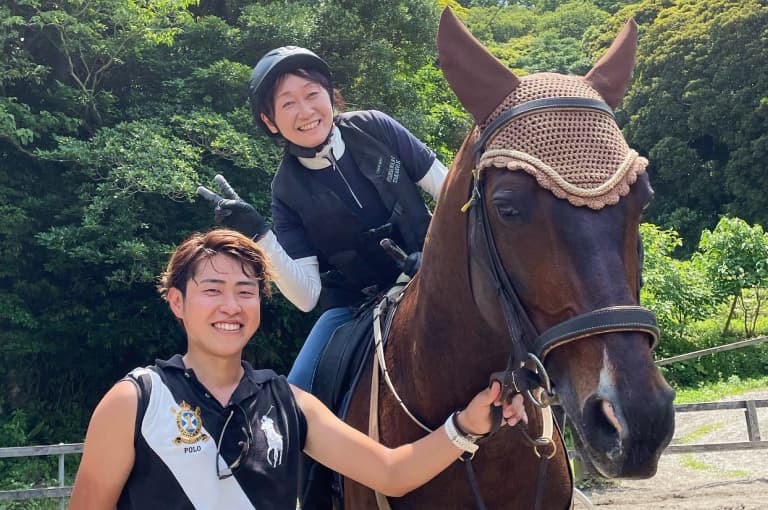 乗馬している様子